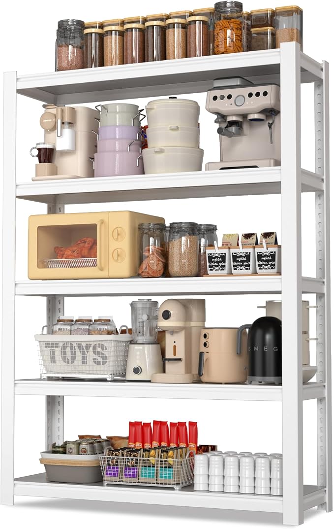 WORKPRO 3000lbs 5-Tier Shelving Unit, Boltless Garage Shelving Unit by WORKPRO