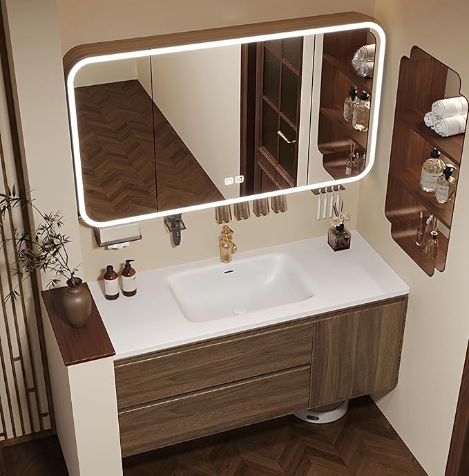 Floating Bathroom Vanity 32 inch, Restroom Vanity Set Includes Smart LED - Image 8
