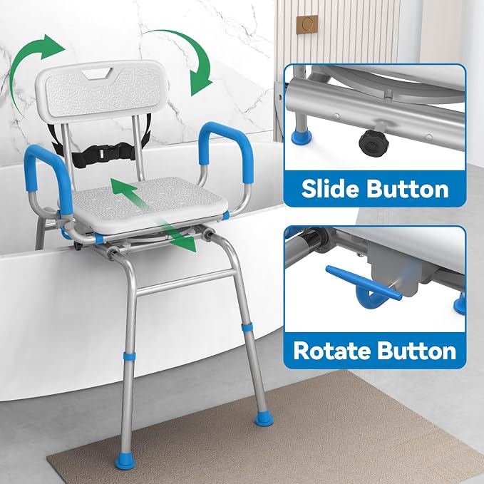 FSA/HSA Eligible Sliding Shower Chair Tub Transfer Bench - Image 3
