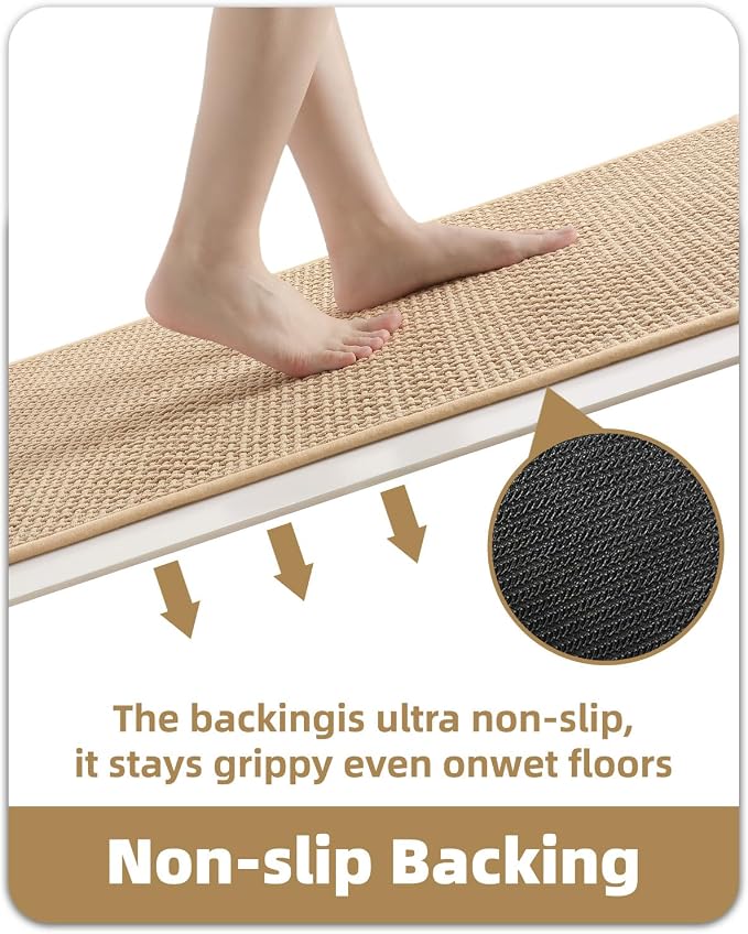 Color&Geometry Rubber Backed Waffle Bath Mat Non Slip Machine Washable Bathroom - Image 2
