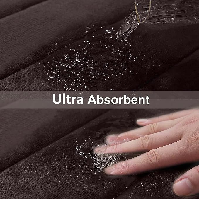 Buganda Memory Foam U-Shaped Contour Toilet Rugs, Non Slip Absorbent, Thick - Image 5