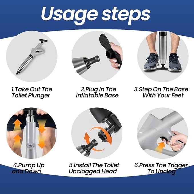 Plunger Toilet Pneumatic Drain Cleaner - Image 3