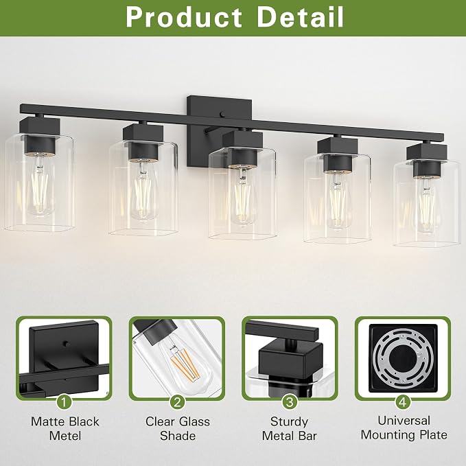 Espird 5 Light Bathroom Vanity Light - Image 6
