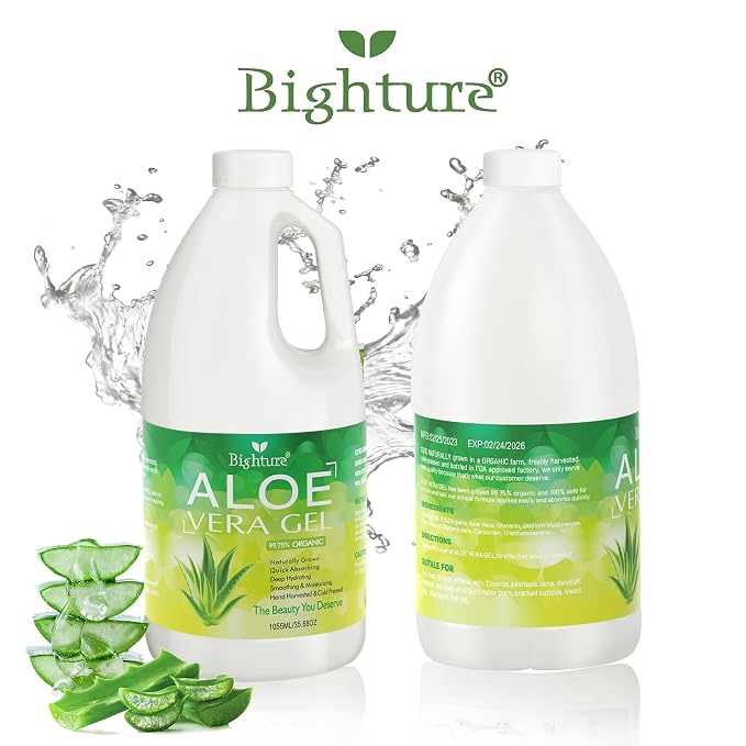Aloe Vera Gel, 100% Aloe Vera Extracted from Freshly Cut Pure Aloe Leaves - Image 2