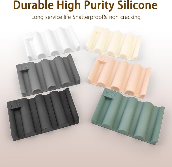 Soap Dish for Shower, Bathroom & Kitchen – Non-Slip, Self-Draining Design to - Image 4
