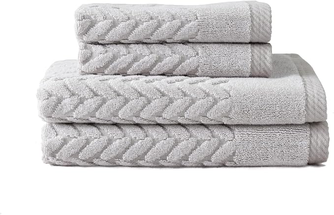 Texere 100% Organic Cotton Cable Jacquard 650 GSM Luxury Towel Sets by TexereSilk