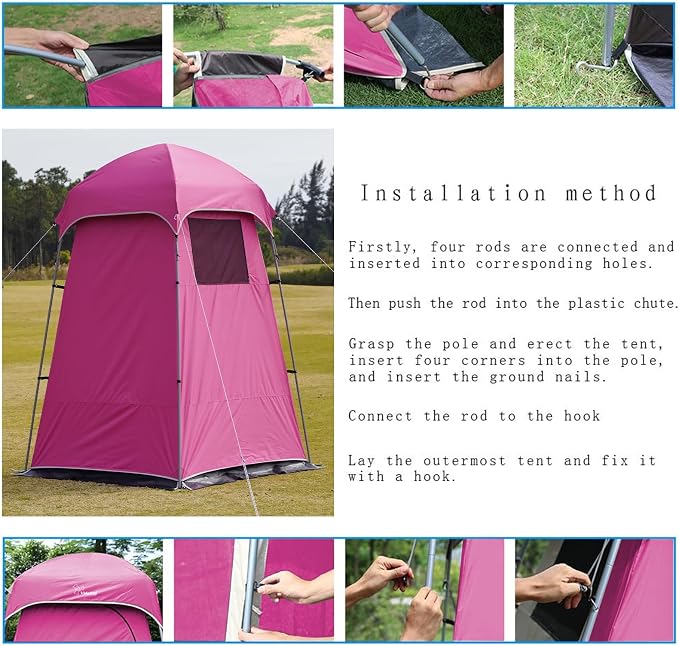 Vidalido Outdoor Camping Shower Tent Easy Setup Privacy Tent Changing Room - Image 8