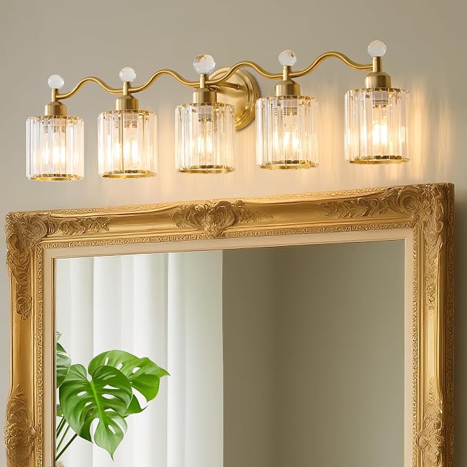 Bathroom Vanity Light Fixtures 5-lights, Bathroom Lights Fixture by iYoee