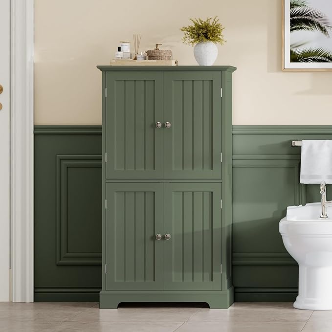 ChooChoo Bathroom Floor Cabinet, Modern Bathroom Storage Cabinet - Image 4
