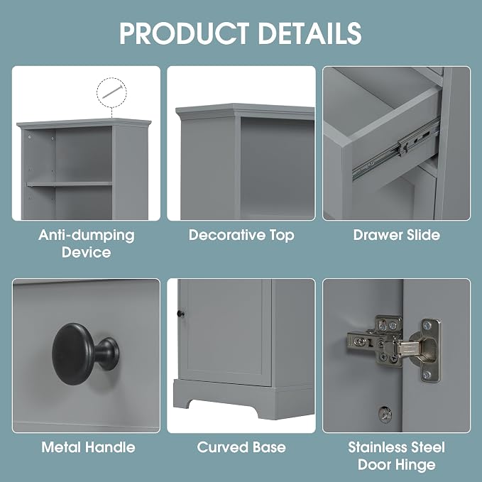 Favfurish 67" Tall Bathroom Storage Cabinet - Image 6