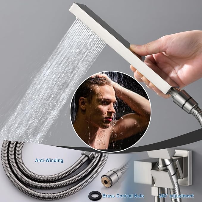 Enga Thermostatic Dual Shower System, All Functions Use Together & Volume - Image 8