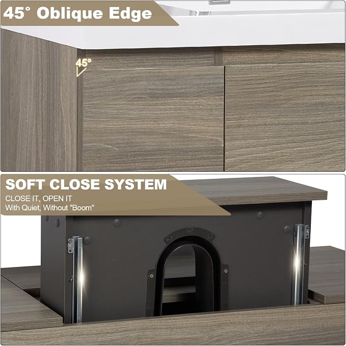 Floating Vanity Bathroom, 48 Inch Bathroom Vanity - Image 6