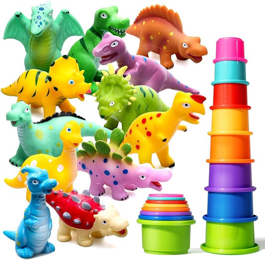 Hely Cancy No Hole Baby Dinosaur Bath Toys by HelyCancy