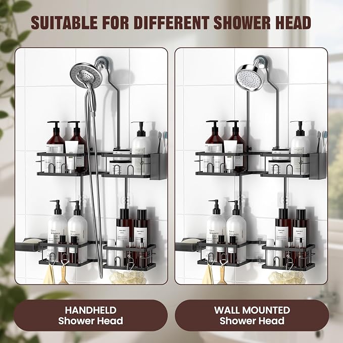 REINHARDT Adjustable Shower Caddy Hanging Rustproof Shower Caddy - Image 4