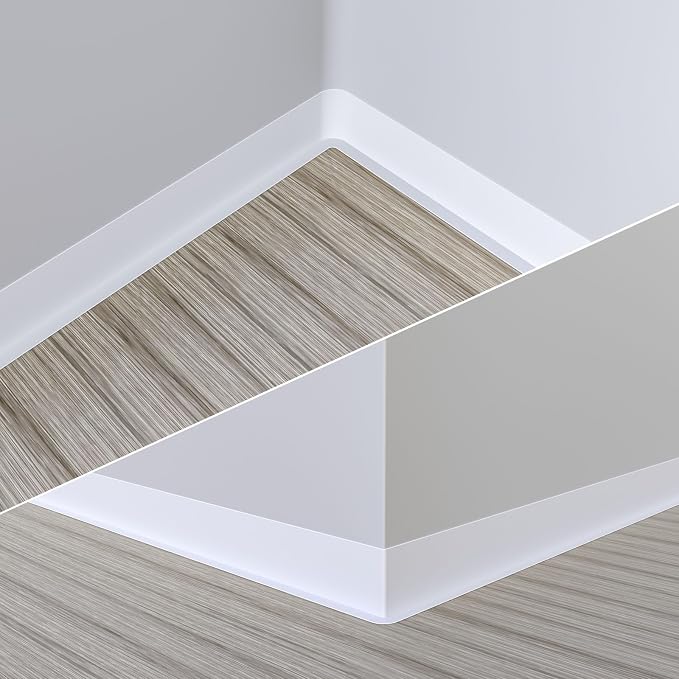 Duzzy Flexible Baseboard Molding Trim, 5 Inch x 40 Feet Peel and Stick Rubber - Image 7