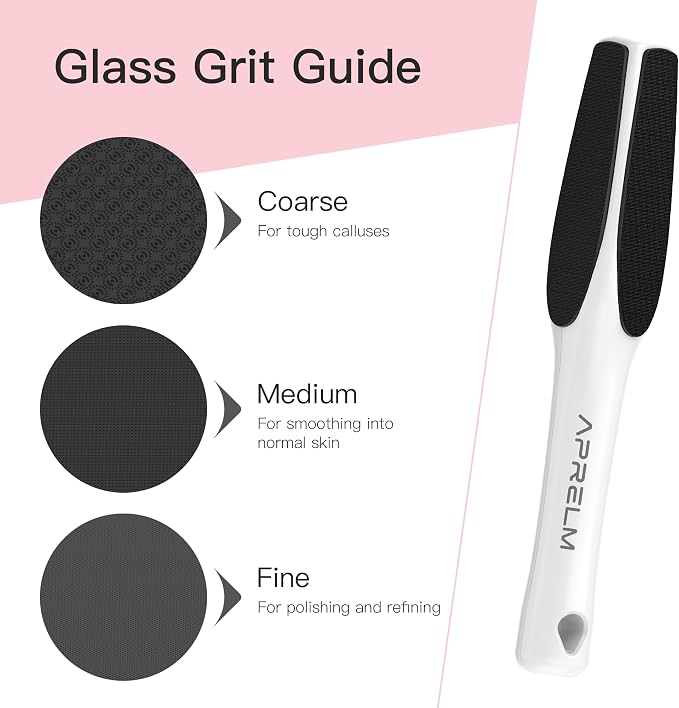 3-Sided Glass Foot Callus Remover, Professional 3-in-1 Foot File, Pedicure Tools - Image 3