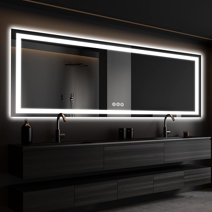 ISKM 72'' x 32'' LED Mirror for Bathroom Lighted Vanity Mirror for Wall Front by ISKM-IStillKeepMovin
