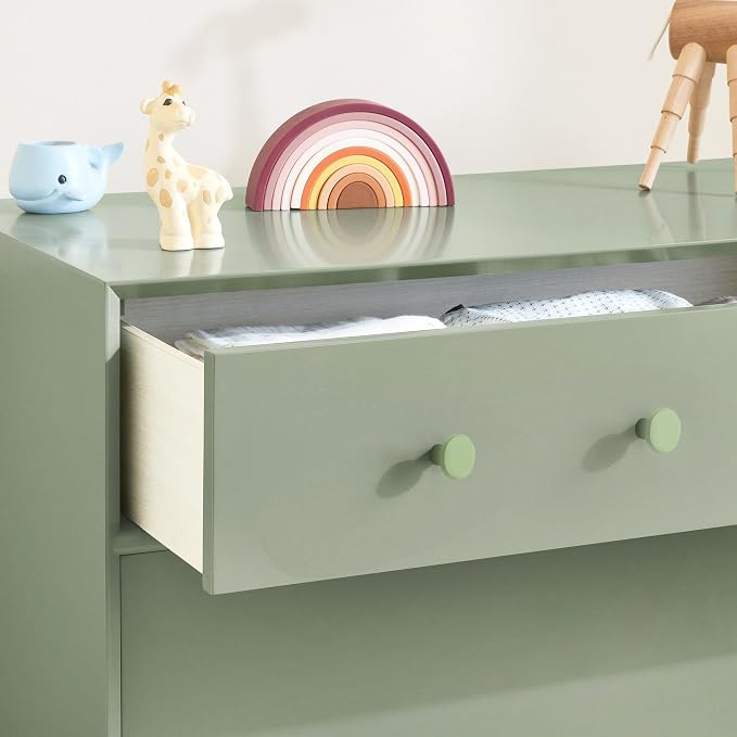 Ravinte 3 Pack Cabinet Knobs Light Green Kitchen Cabinet Knobs Round Dresser - Image 4