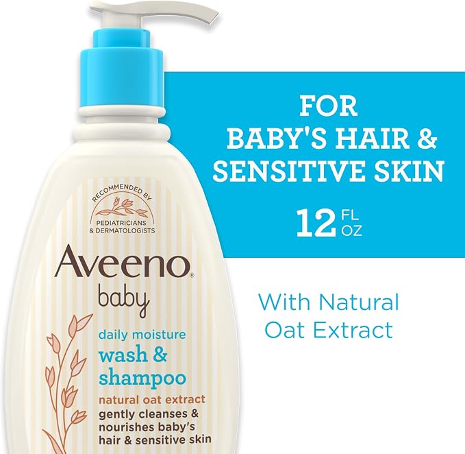 Aveeno Baby Daily Moisture Gentle Body Wash & Shampoo - Image 2