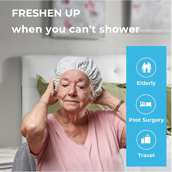 Scrubzz Shampoo Cap No Rinse for Elderly and Bedridden Patients, Rinse Free - Image 2