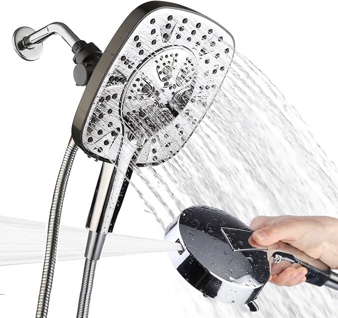 Shower Head with Handheld Spray Combo 2 in 1 Rainfall High Pressure with 59" by Botare