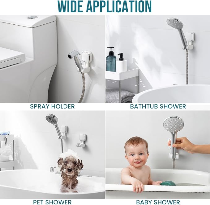 TAILI Shower Head Holder Suction, Handheld Shower Head Bracket, Height Angle - Image 7
