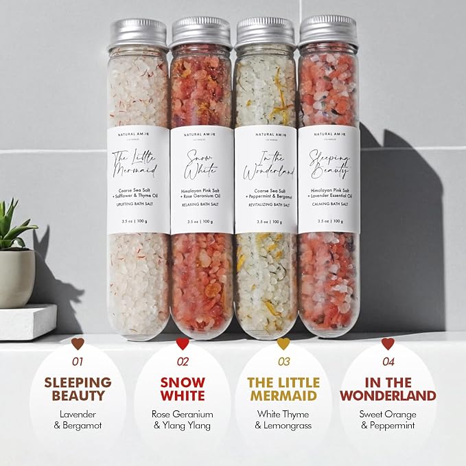 Natural Bath Salt Gift Set – 4-Pack Relaxing Soaks - Image 3