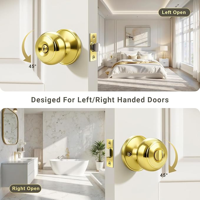 KNOBWELL 5 Pack Privacy Door Knob - Image 4