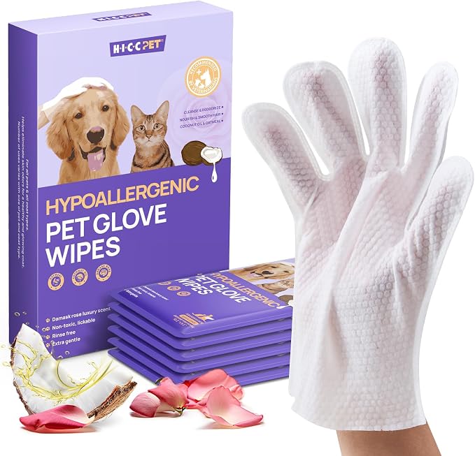 HICC PET Cleaning Deodorizing Glove Wipes by HICCPET