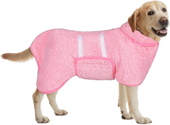 Bienbee Dog Bathrobe, Quick Drying Super Absorbent Dog Robes by Bienbee