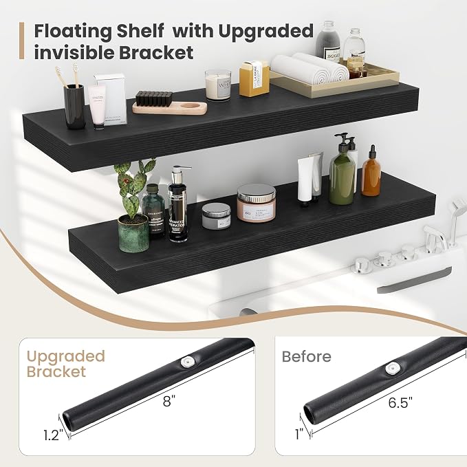Heimlove 12" Deep Floating Shelves, 36 x 12 Inch Wall Mounted Long Floating - Image 4