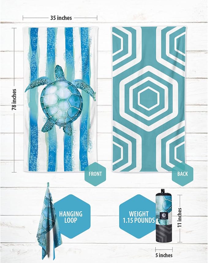 VENTURE 4TH Microfiber Beach Towel: Quick-Dry, Sandproof and Lightweight - Image 6