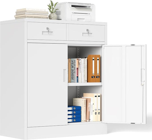 Metal Storage Cabinet, 36 Inch Tall Metal Storage Cabinet by YEEZER