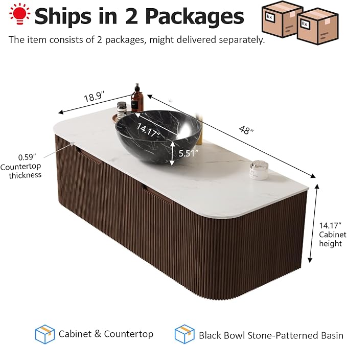 48" Floating Bathroom Vanity - Image 2