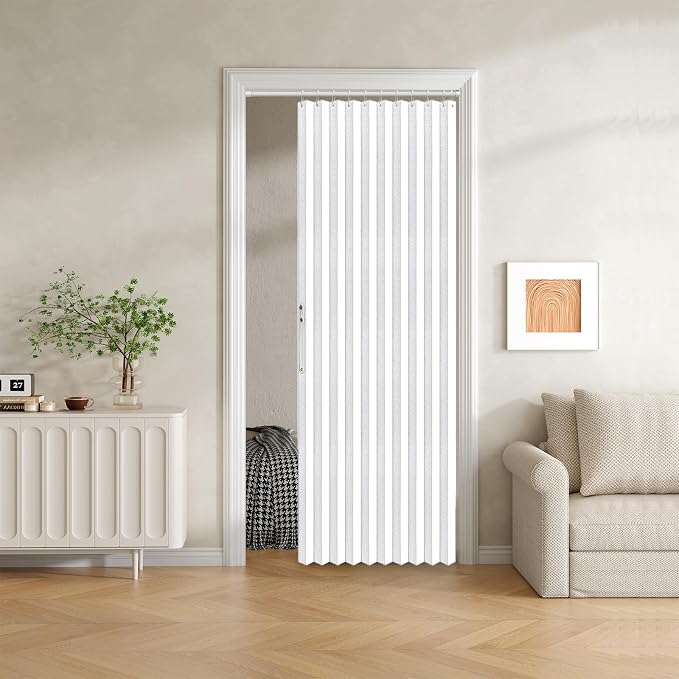 100% Blackout Fabric Folding Door Curtain by JILRON