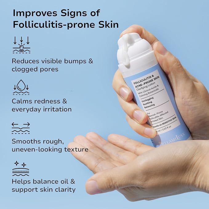 Folliculitis Acne Lotion for Body: Helps Reduce Itch, Body Acne, Bumps & Uneven - Image 3