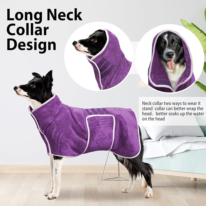Dog Bathrobe Towel Dog Drying Coat - Image 3