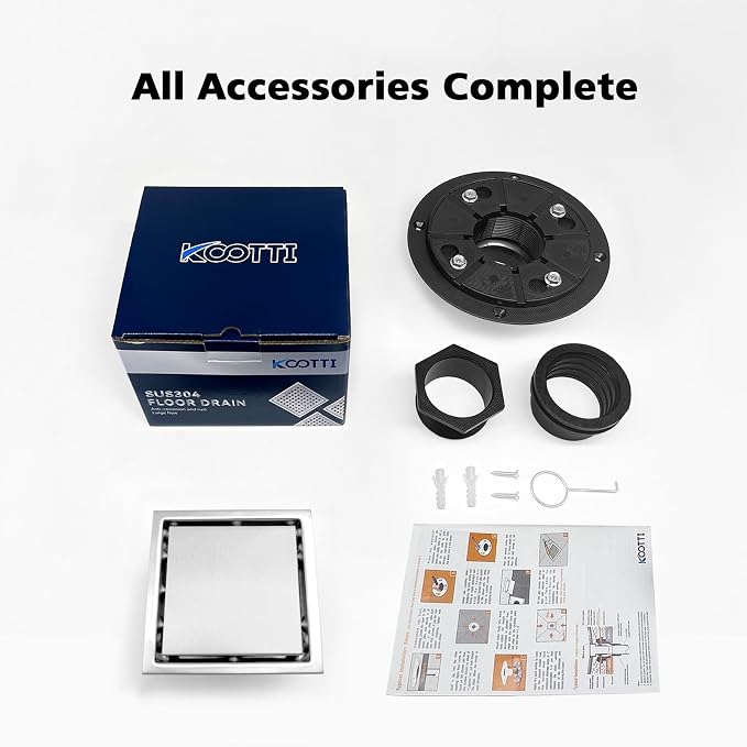 4 Inch Square Shower Drain - Image 9