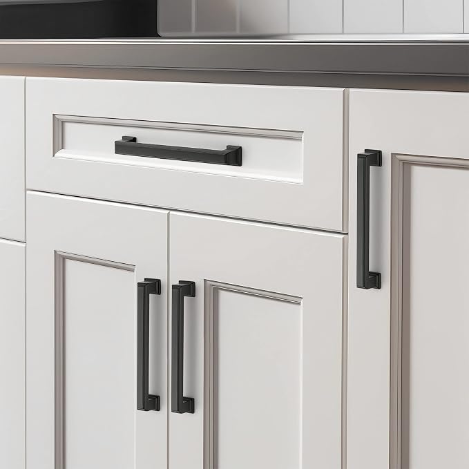 Ravinte Hardware 20 Pack Matte Black Cabinet Pulls, 5 Inch Hole Center Zinc - Image 6