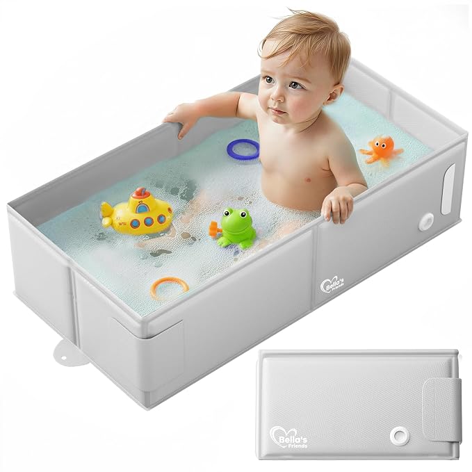 Bella’s Friends Baby Collapsible Bathtub, Travel Bath Tub by BellasFriends