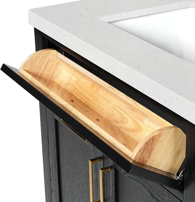 ARIEL Hepburn 30 Inch Single Rectangular Sink Bathroom Vanity - Image 12