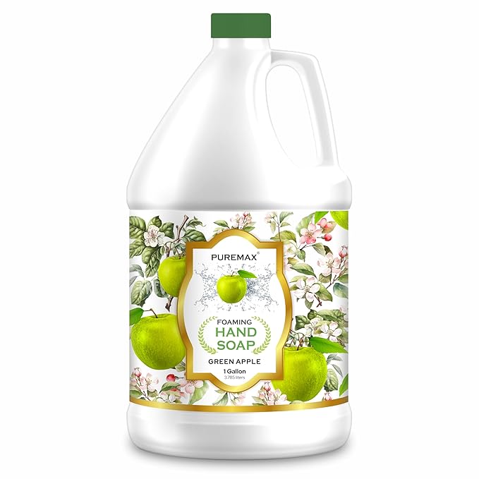 Foaming Hand Soap Refill with Essential Oils | Green Apple | Moisturizing | by Puremax