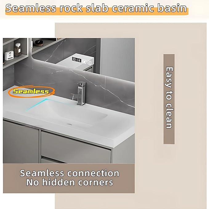 Modern L-Shaped Bathroom Vanity - - Image 5
