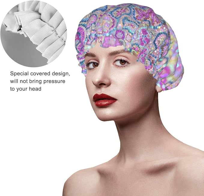 Double Layers Waterproof Shower Caps - Image 4