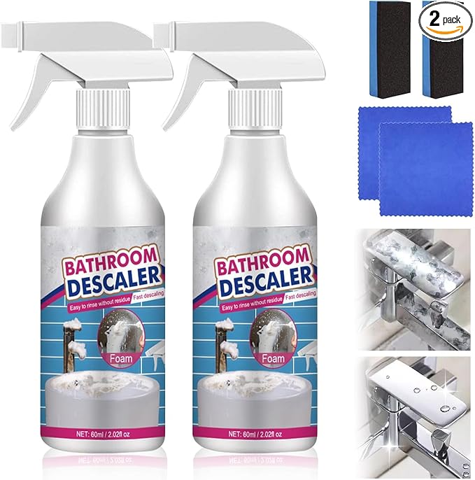 Bathroom Descaler Foam Cleaner, Bubble Cleaner Foam, Bathroom Glass Descaler by Unknown