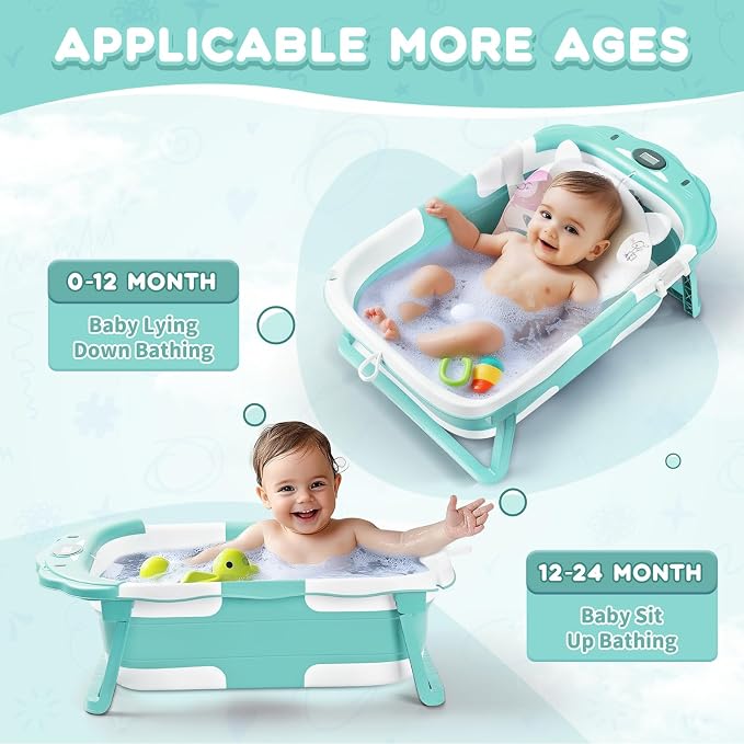 Baby Bathtub, Collapsible Baby Bath Tub - Image 2