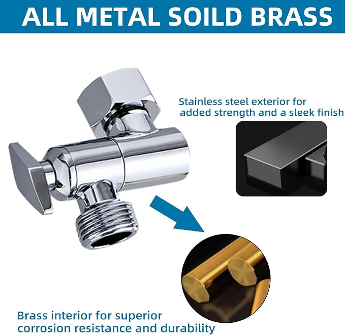 Adjustable Shower Head Extension Arm, 360° Swivel Elbow Adapter, Stainless - Image 7