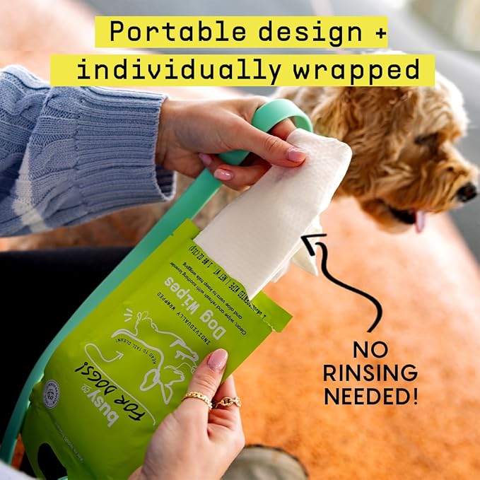 BUSYCO - Hypoallergenic Dog Wipes, Cleaning and Odor Control Grooming Wipes - Image 3