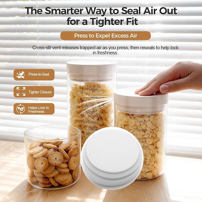 Danbark Set of 6 18oz Airtight Glass Storage Canisters - Image 4