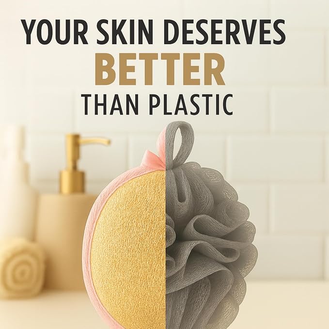 Natural Loofah Exfoliating Body Scrubber - Image 6